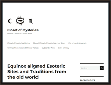 Tablet Screenshot of closetofmysteries.com